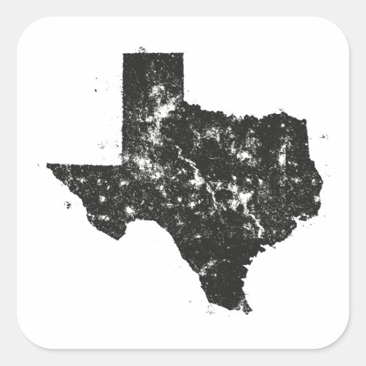 Vintage Staat Map Silhouette von Texas Stickers (Vorderseite)