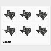 Vintage Staat Map Silhouette von Texas Stickers (Blatt)