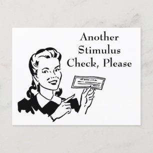 Vintage Staatlicher Konjunkturcheck Postkarte