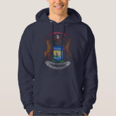 Vintage Staats-Flagge von Michigan Hoodie (Vorderseite)