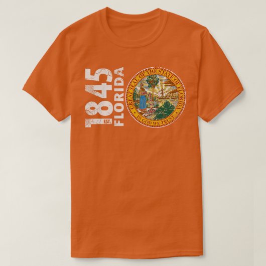 Vintage Staatsflagge 1845 Florida T-Shirt (Design vorne)