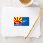 Vintage Staatsflagge für Arizona Adressaufkleber (Insitu)
