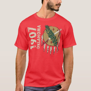 Vintage Staatsflagge von 1907 Oklahoma T-Shirt