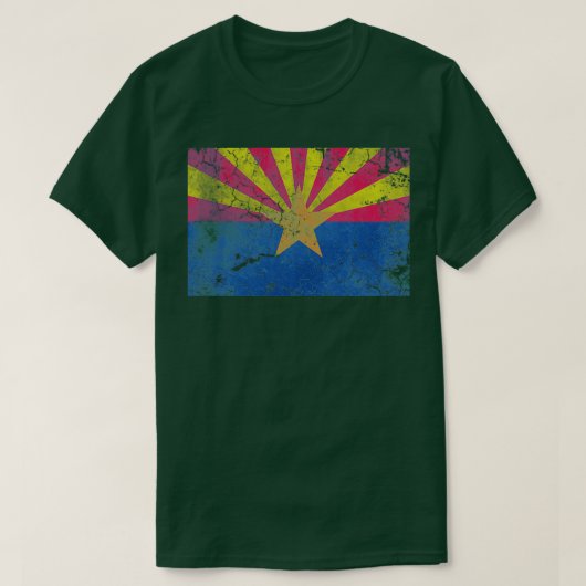 Vintage Staatsflagge von Arizona T-Shirt (Design vorne)