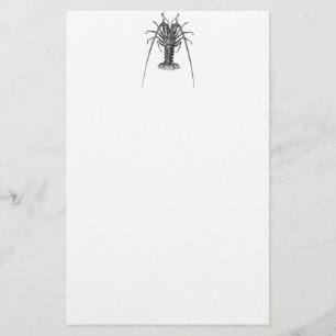 Vintage stacheliger Hummer-personalisierte Briefpapier