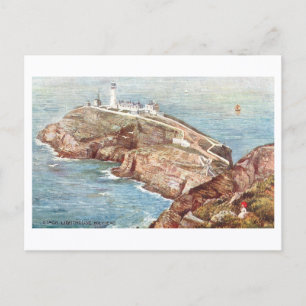 Vintage Stack Leuchtturm, Holyhead, Wales Postkarte