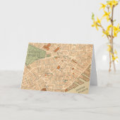 Vintage Stadt Boston Karte (Gelbe Blume)