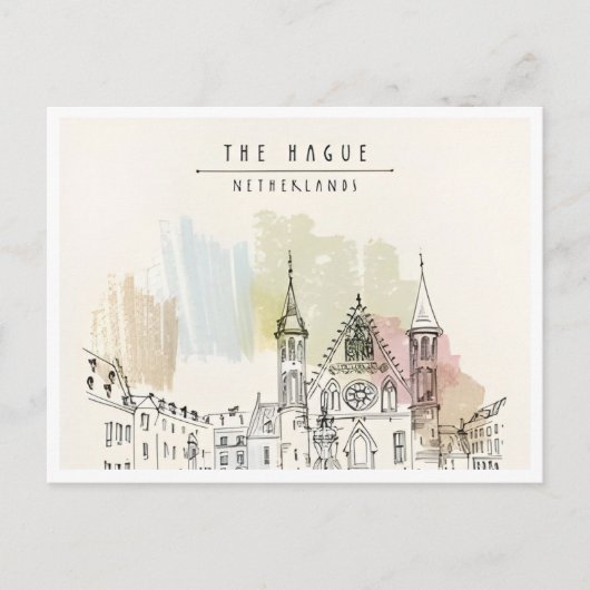 Vintage Stadt Den Haag Niederlande Postkarte (Vorderseite)