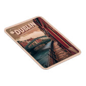 Vintage Stadt Dublin, Irland Magnet (Rechte Seite)