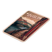 Vintage Stadt Dublin, Irland Magnet (Linke Seite)