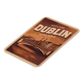 Vintage Stadt Dublin, Irland Magnet (Linke Seite)