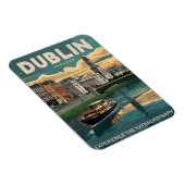Vintage Stadt Dublin, Irland Magnet (Rechte Seite)