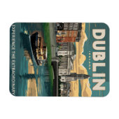 Vintage Stadt Dublin, Irland Magnet (Horizontal)