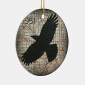 Vintage Stadt-Krähen-Verzierung Keramik Ornament (Rechts)