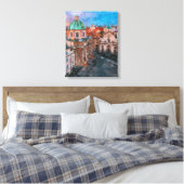 Vintage Stadt Leinwanddruck (Insitu (Schlafzimmer))