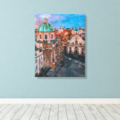 Vintage Stadt Leinwanddruck (Insitu (Holzboden))