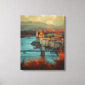 Vintage Stadt Leinwanddruck (Vorderseite)