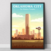 Vintage Stadt Oklahoma Poster