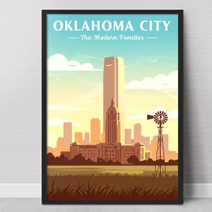 Vintage Stadt Oklahoma Poster
