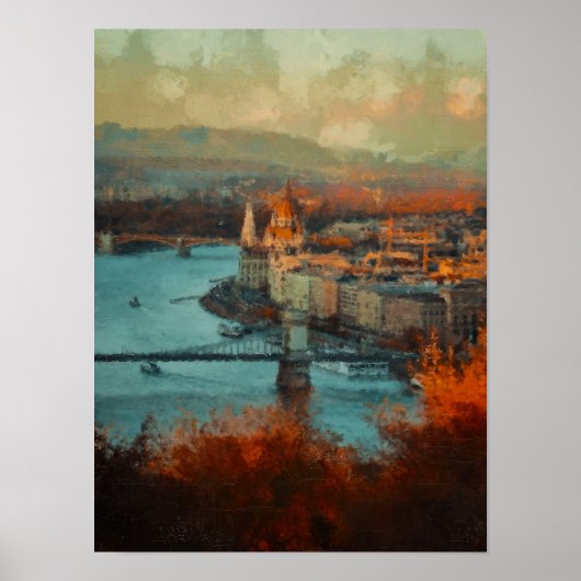 Vintage Stadt Poster (Vorne)