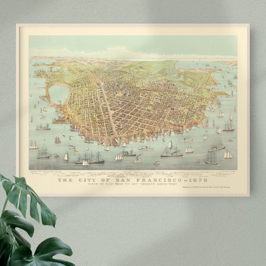 Vintage Stadt San Francisco - wiederhergestellte K Poster