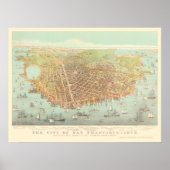 Vintage Stadt San Francisco - wiederhergestellte K Poster (Vorne)