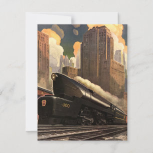 Vintage Stadt, T1 Duplex-Zug auf Eisenbahnstrecken