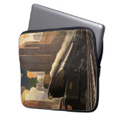 Vintage Stadt, T1 Duplex-Zug auf Eisenbahnstrecken Laptopschutzhülle (Vorderseite Links)