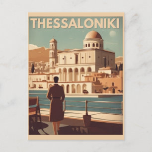 Vintage Stadt Thessaloniki Griechenland Berufung S Postkarte