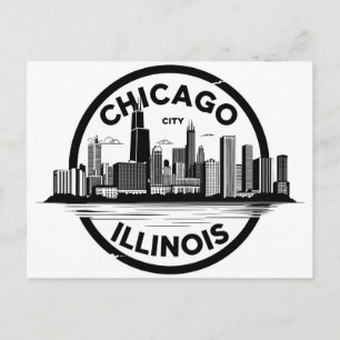 Vintage Stadtansicht Chicago Illinois Retro Reisez Postkarte