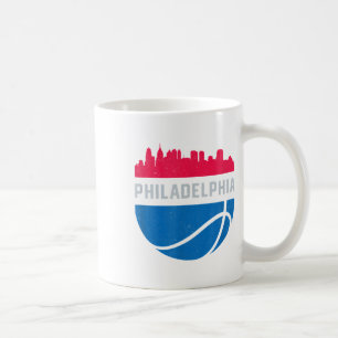 Vintage Stadtansicht von Philadelphia Retro Basket Kaffeetasse