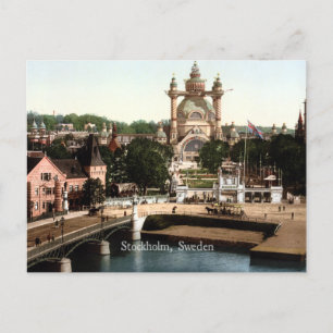 Vintage Stadtansicht von Stockholm, Schweden, Foto Postkarte