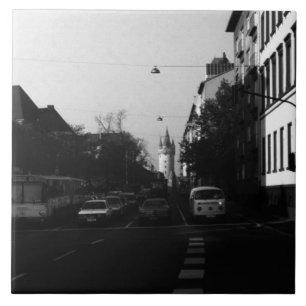 Vintage Stadtautoautoautos in Deutschland Fliese