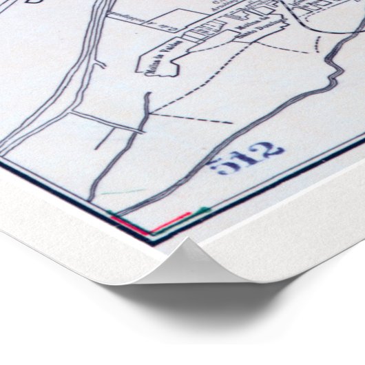 Vintage Stadtbahnkarte von Mexiko (1910) Poster (Ecke)