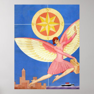 Vintage Stadtfee Poster