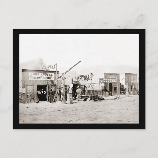 Vintage Stadtgeschäfte Postkarte (Vorderseite)