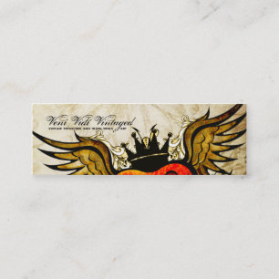 Vintage städtische Tätowierung Winged Mini Visitenkarte