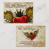 Vintage städtische Tätowierung Winged Visitenkarte (Vorne/Hinten)