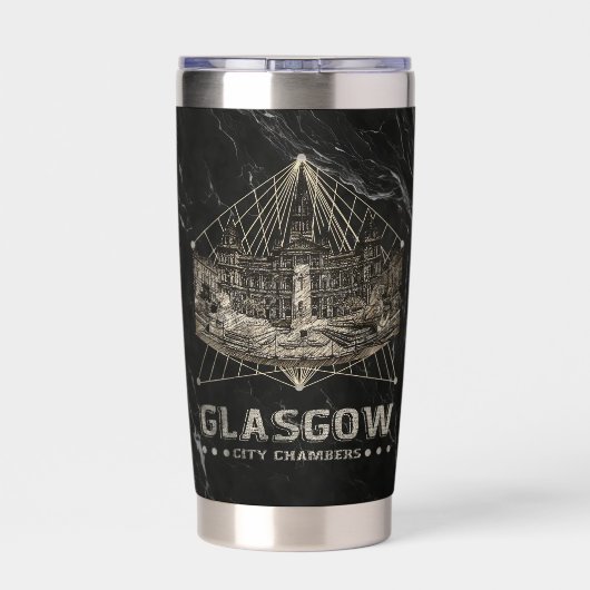 Vintage Stadtkammern Thermobecher (Rückseite)