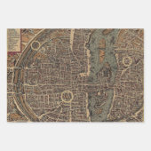 Vintage Stadtkarte Geschenkpapier Set (Vorderseite 3)