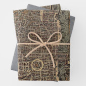 Vintage Stadtkarte Geschenkpapier Set (Beispiel)