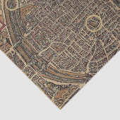 Vintage Stadtkarte Seidenpapier (Ausschnitt)