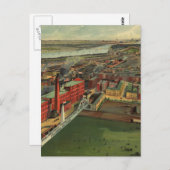 Vintage Stadtkarte von Boston (1902) Postkarte (Vorne/Hinten)