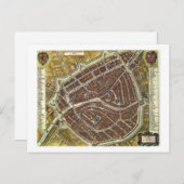 Vintage Stadtkarte von Leiden Postkarte (Vorne/Hinten)