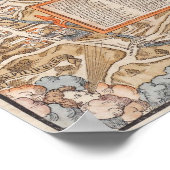 Vintage Stadtkarte von Paris, 1550 Poster (Ecke)