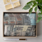 Vintage Stadtmitte Ohio Dekoupage Tissue Paper Seidenpapier (Geschenk)