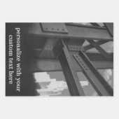 Vintage Stahlbauarchitektur Wolkenkratzer Geschenkpapier Set (Vorderseite 3)