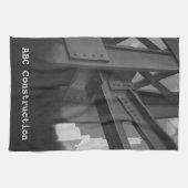 Vintage Stahlbauarchitektur Wolkenkratzer Geschirrtuch (Horizontal)