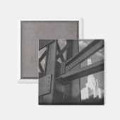 Vintage Stahlbauarchitektur Wolkenkratzer Magnet (Vorderseite/Rückseite)