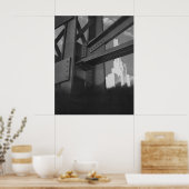 Vintage Stahlbauarchitektur Wolkenkratzer Poster (Küche)